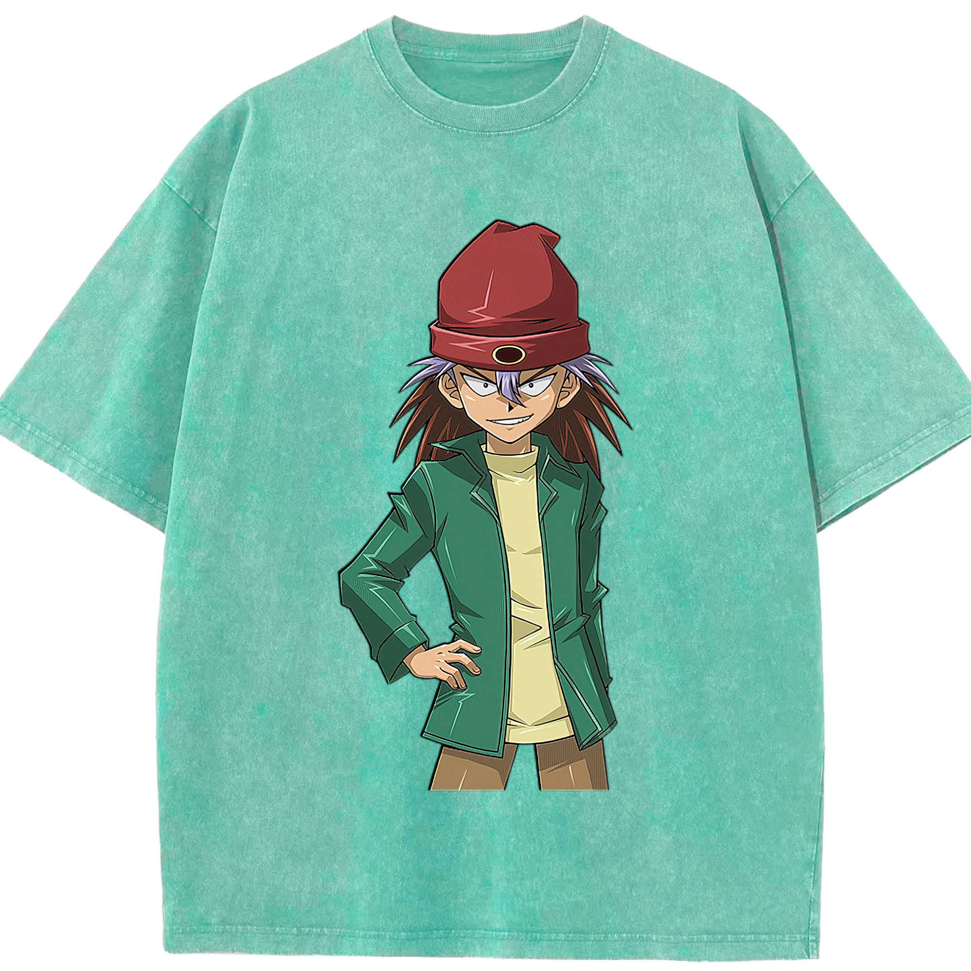 （画像用） 遊☆戯☆王 Yu-Gi-Oh! 綿100% ヴィンテージ風 半袖Tシャツ（フロントプリント）